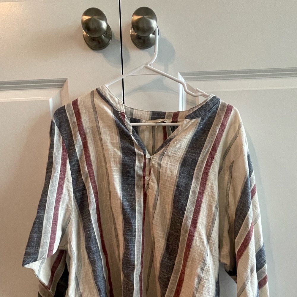 Listicle Multicolor Striped Top Size Medium